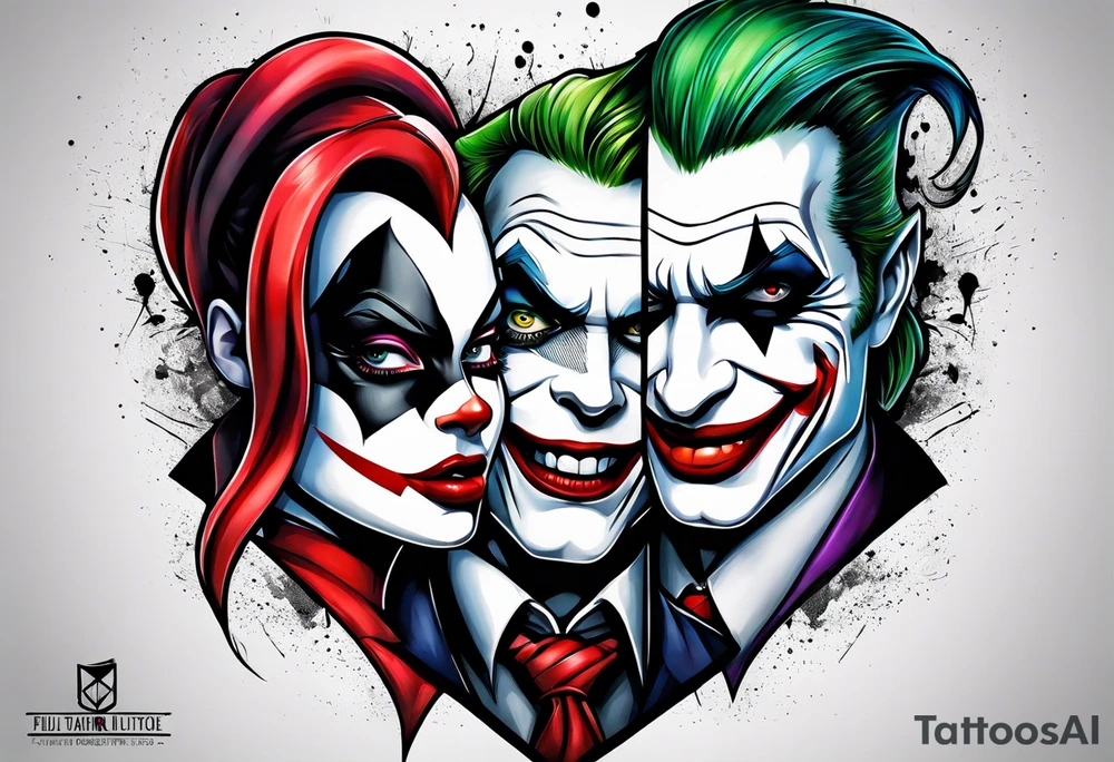 joker and harley quinn tattoo idea