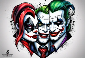 joker and harley quinn tattoo idea