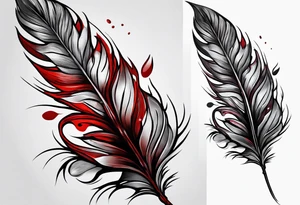Blood feather tattoo idea