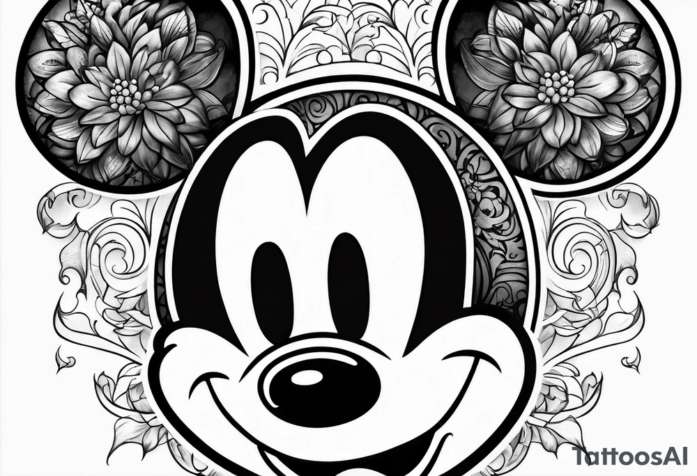 mickey mouse tattoo idea