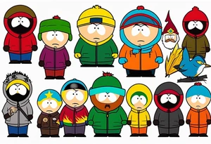 South Park tattoo of one of the characters tattoo idea