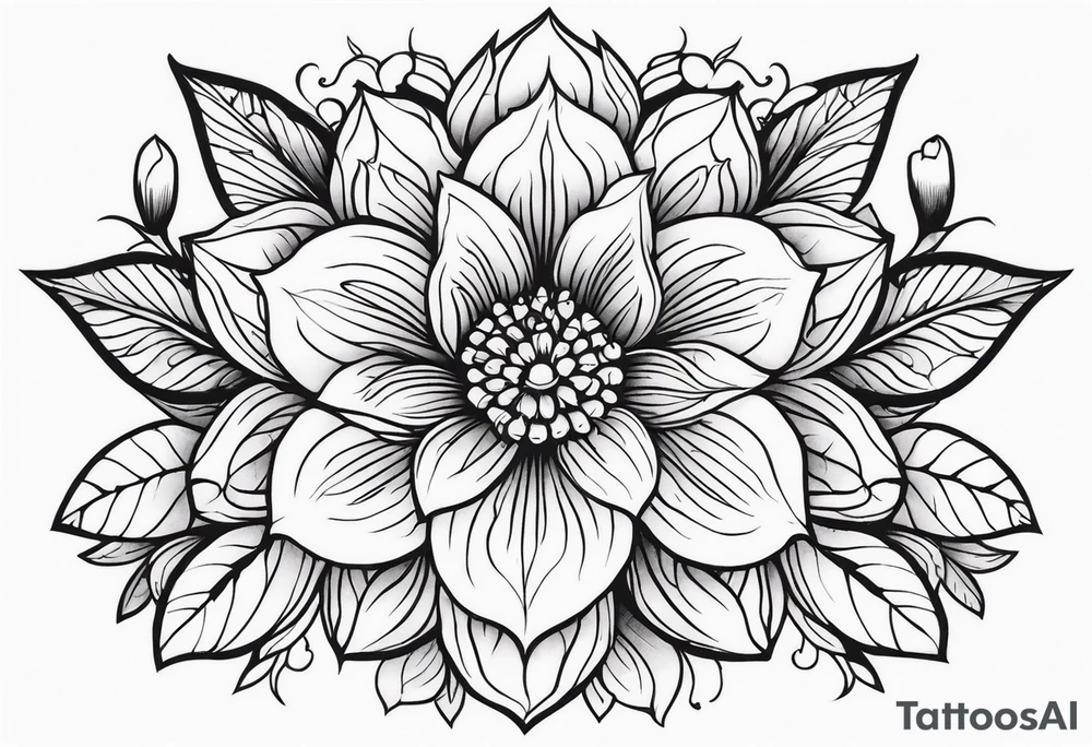 A pretty flower symbolizing Christianity tattoo idea