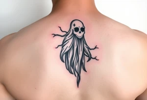Forest ghost with snufkin form tattoo idea
