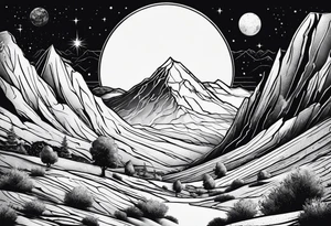 Mars landscape tattoo idea