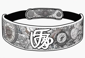 naruto headband with letters AR in the middle tattoo idea