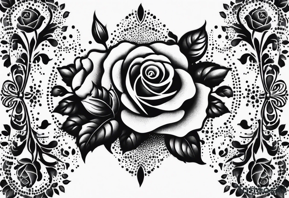 Roses and ornemental tattoo idea