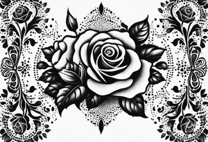 Roses and ornemental tattoo idea