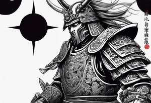 robot samurai vs human samurai in a duel to the death tattoo idea