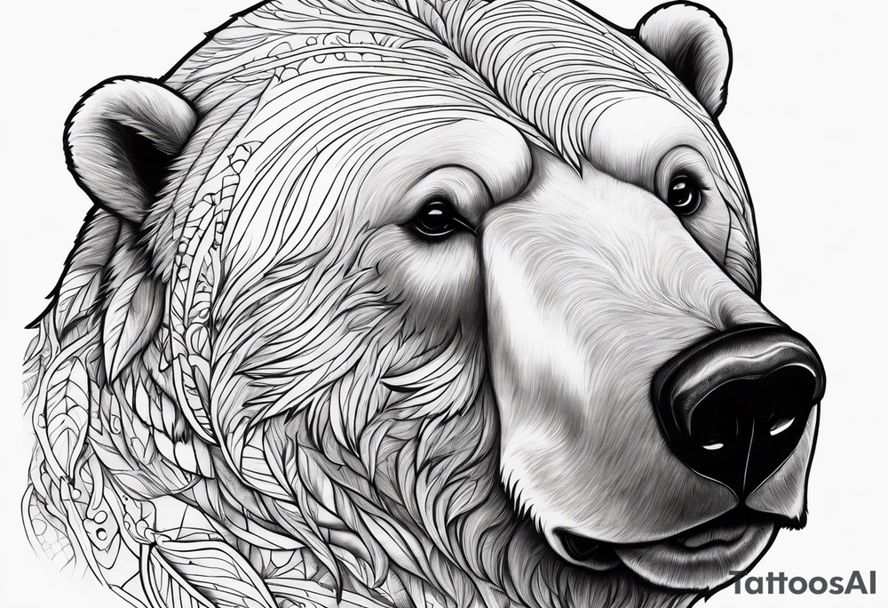 Polar bear killing walrus tattoo idea