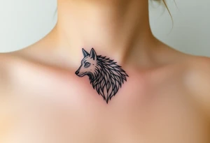 Sheep and wolf into a hybrid 
animal tattoo idea