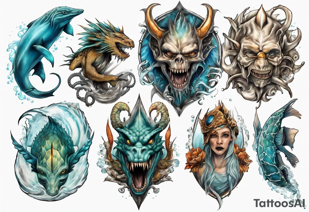 Atlantis creatures tattoo idea