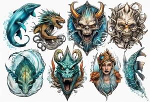 Atlantis creatures tattoo idea