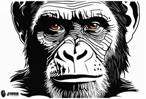 Caesar from the movie planet of the apes tattoo idea