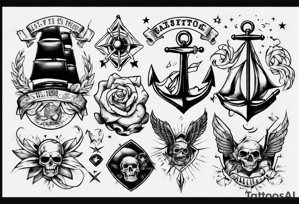 Old-school tattoo sketch tattoo idea
