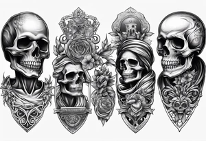 skeleton sleeve tattoo idea