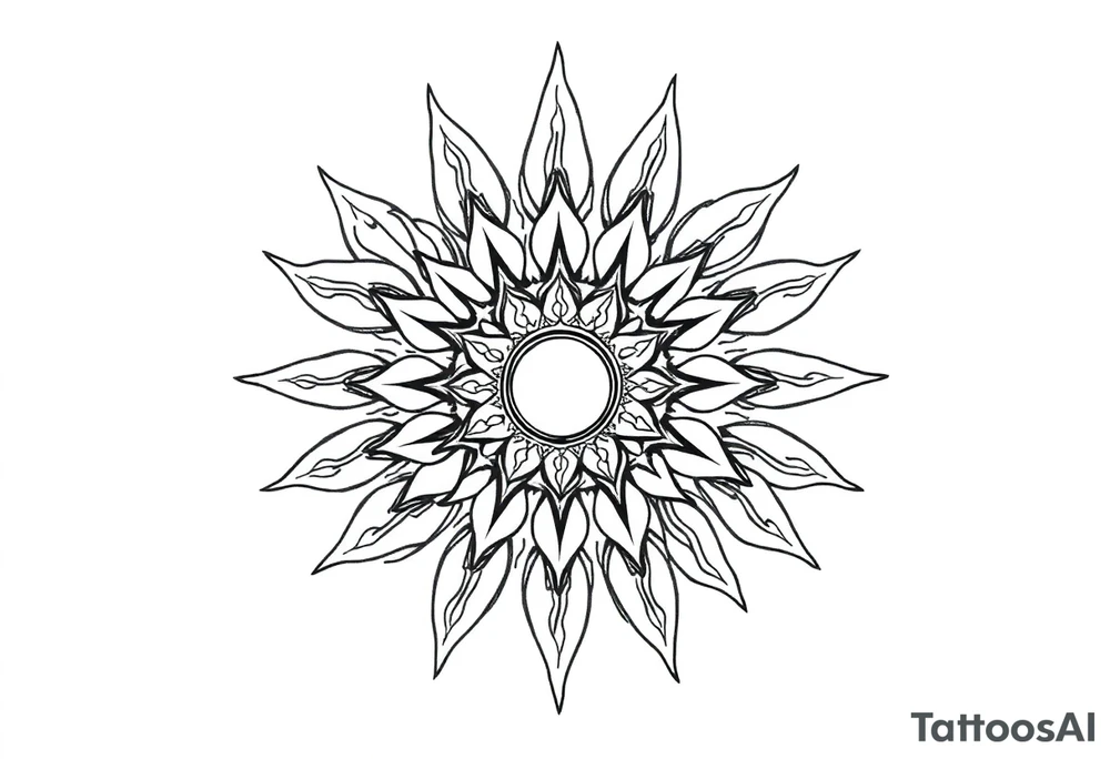 Sun tattoo idea