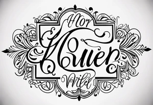 cursive names tattoo idea