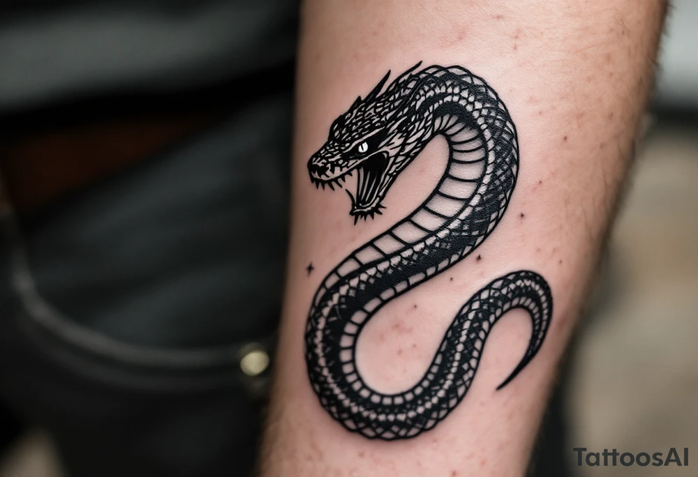 streetwear snake tattoo idea