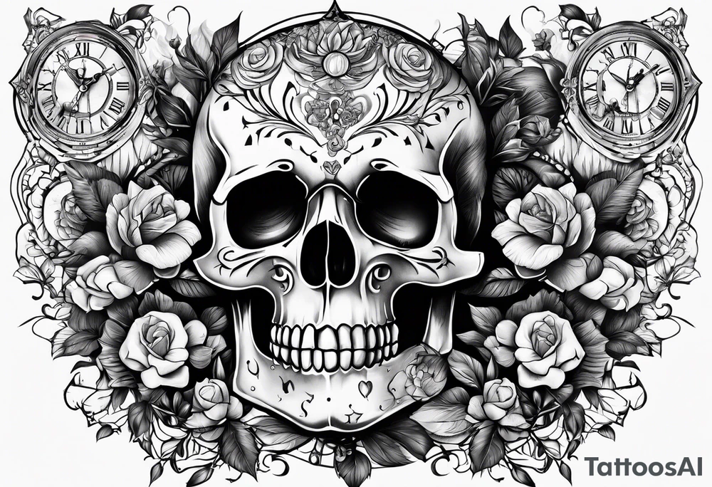 Memento Mori, With a time skip in the middle of it tattoo idea