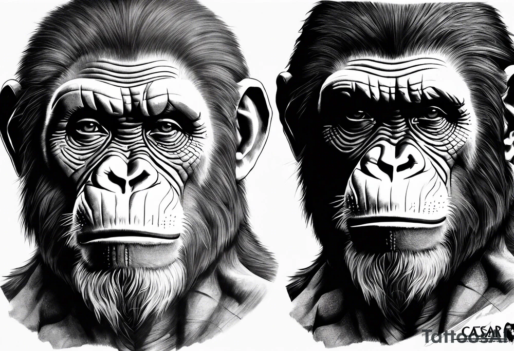 Caesar planet of the apes tattoo idea