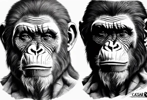 Caesar planet of the apes tattoo idea