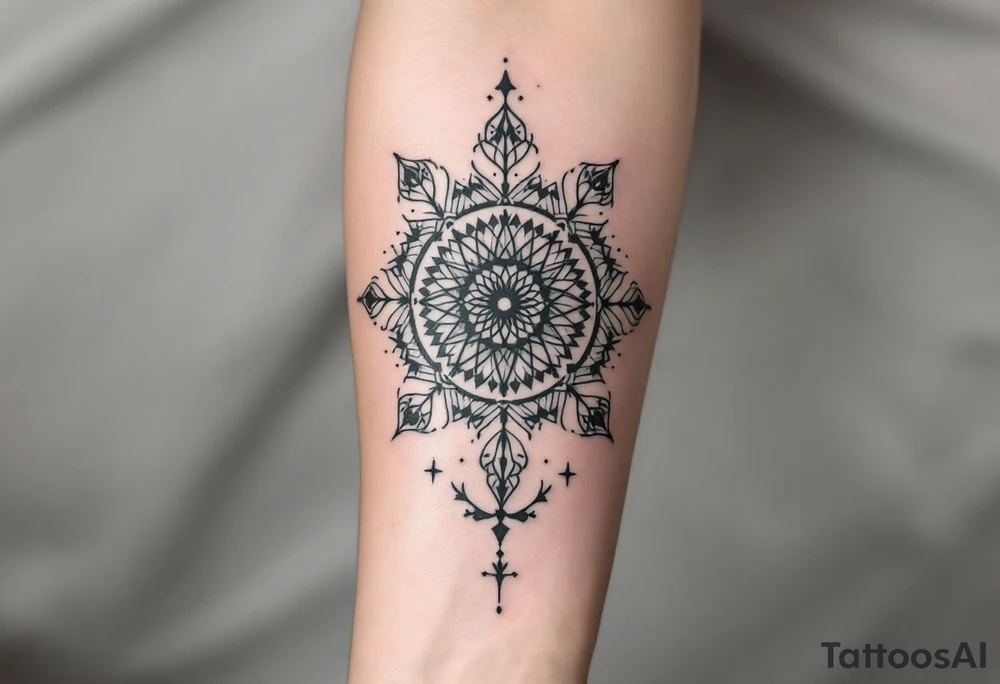 un tatuaje que refleje los principios del estoicismo: "memento mori" "amor fati" "apatheia" "Fateri Errata" "Sympatheia" "Neutrum moralis" "Phroairesis" "Circulus Virtuoso" (sin que se vea como un mandala) tattoo idea