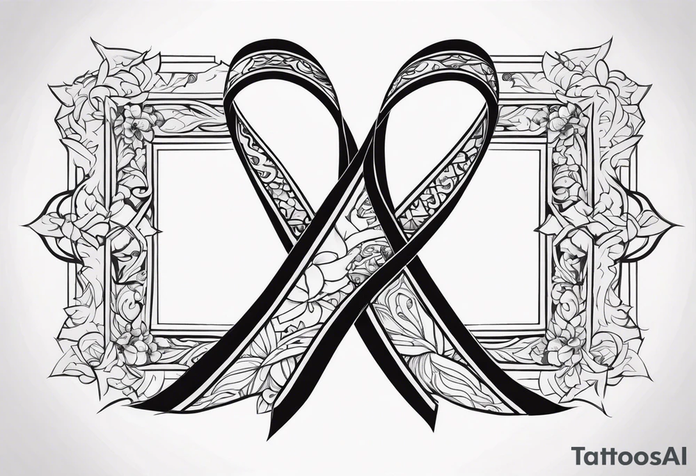 cancer ribbon tattoo idea