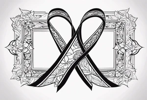 cancer ribbon tattoo idea