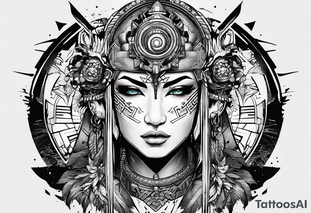 cyberpunk themed enki tattoo
don't inlcuded a face tattoo idea