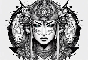 cyberpunk themed enki tattoo
don't inlcuded a face tattoo idea