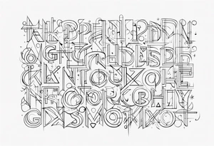 all the letters of the alphabet tattoo idea