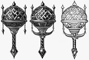 Medieval mace tattoo idea