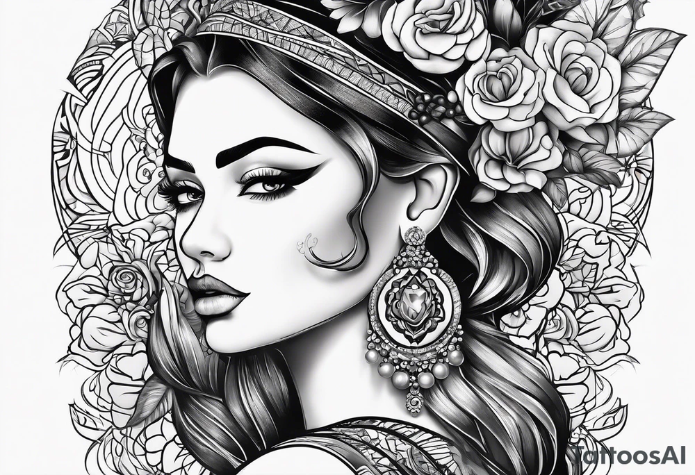 mãos mulher e minhas duas filhas tattoo idea