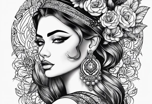 mãos mulher e minhas duas filhas tattoo idea