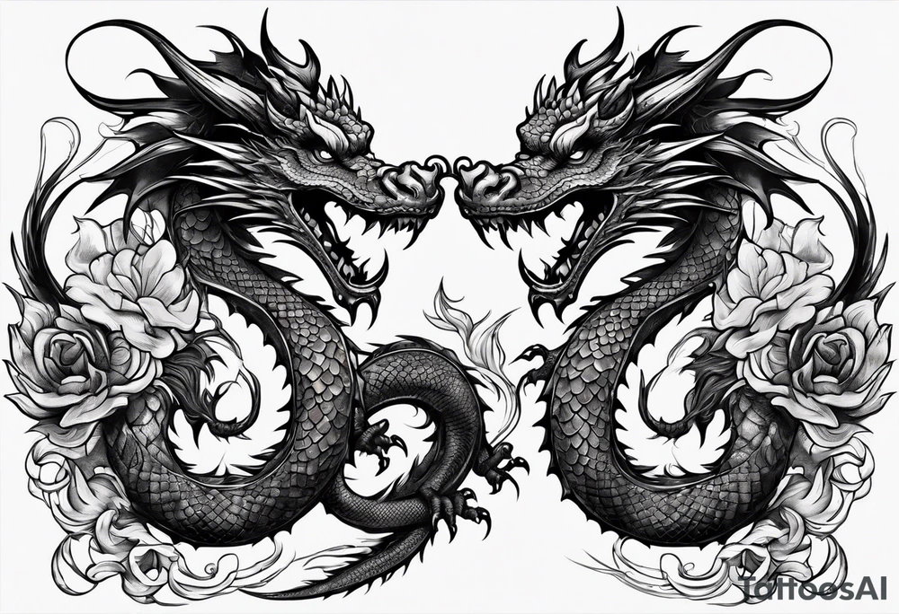 two headed dragon tattoo idea