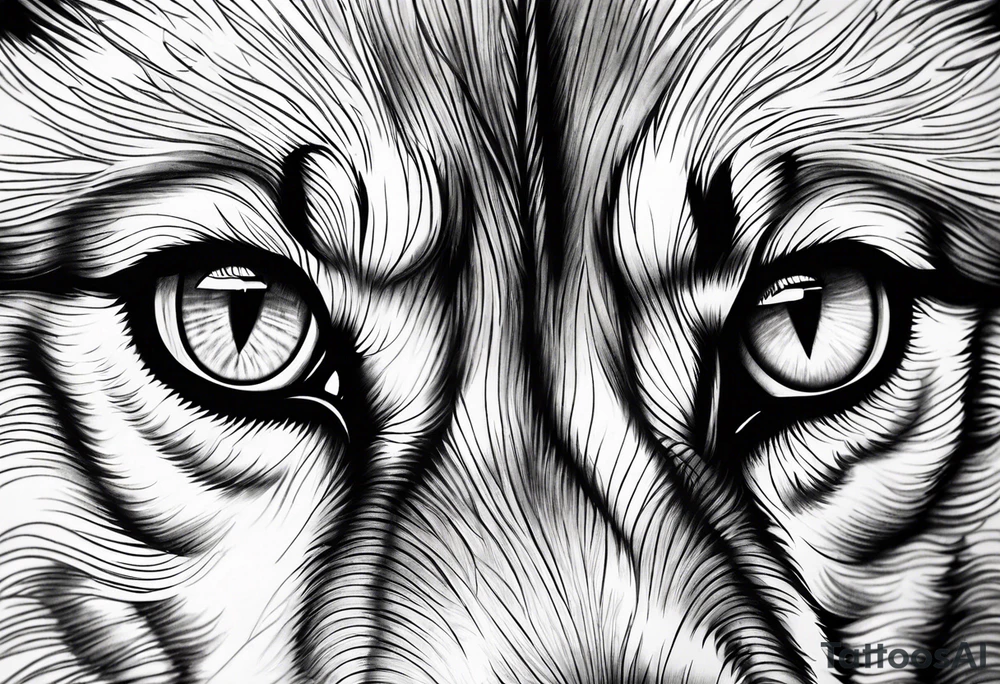 Eyes of a wolf tattoo idea