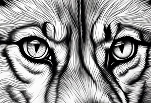 Eyes of a wolf tattoo idea