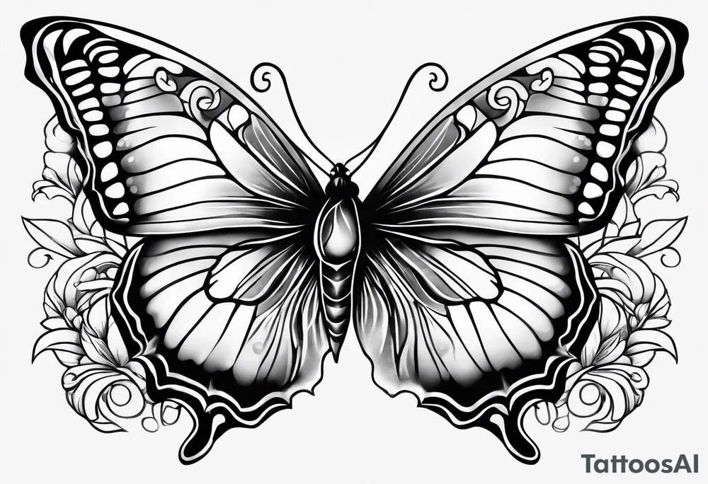 Uma borboleta delicada tattoo idea