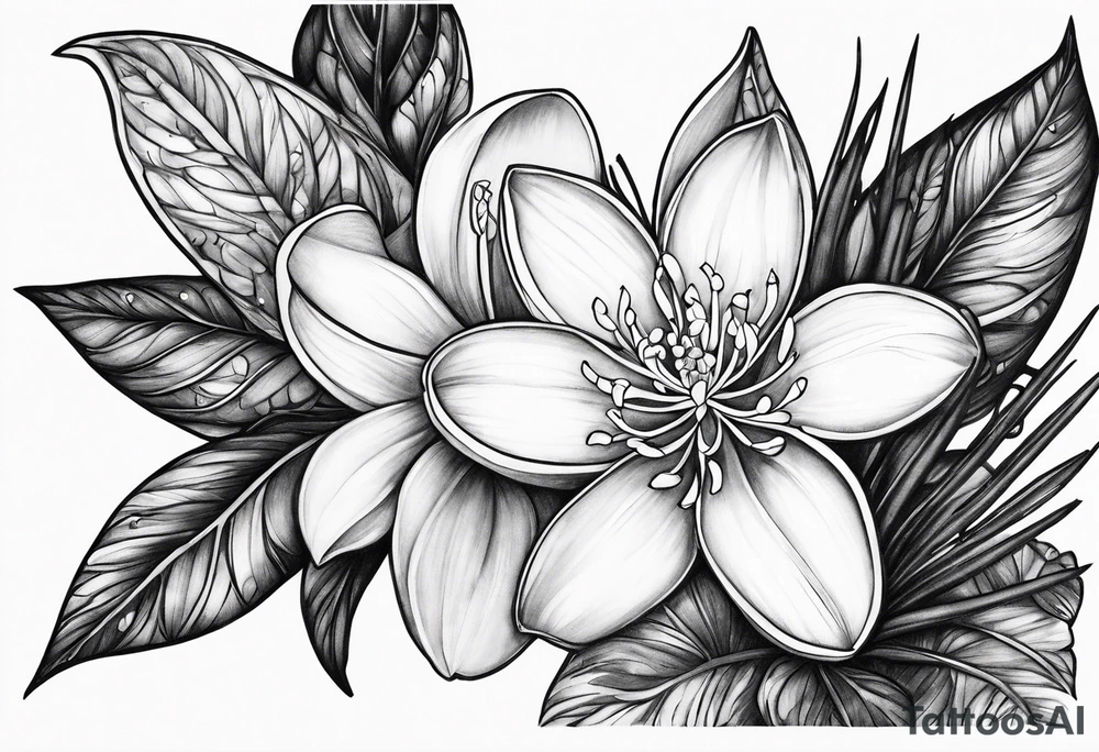 Night flowering jasmine tattoo idea