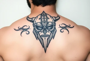 Larhe vikings helmet without face tattoo idea