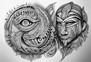 maori full arm tattoo idea