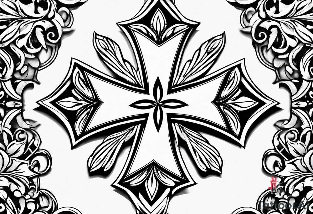 Maltese cross tattoo idea