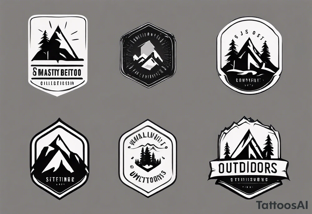 A logo for an outdoors company that includes an "S" and an "M" tattoo idea