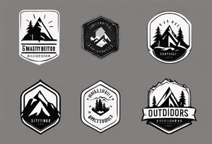A logo for an outdoors company that includes an "S" and an "M" tattoo idea
