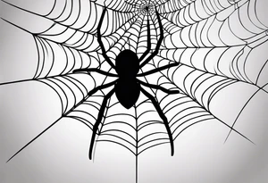 Spider web with black widow tattoo idea