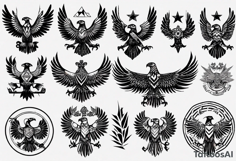russian eagle tattoo idea