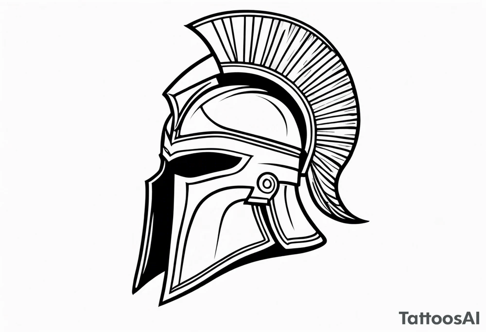 Spartan helmet tattoo idea