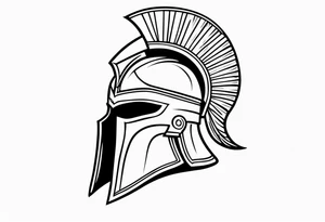 Spartan helmet tattoo idea