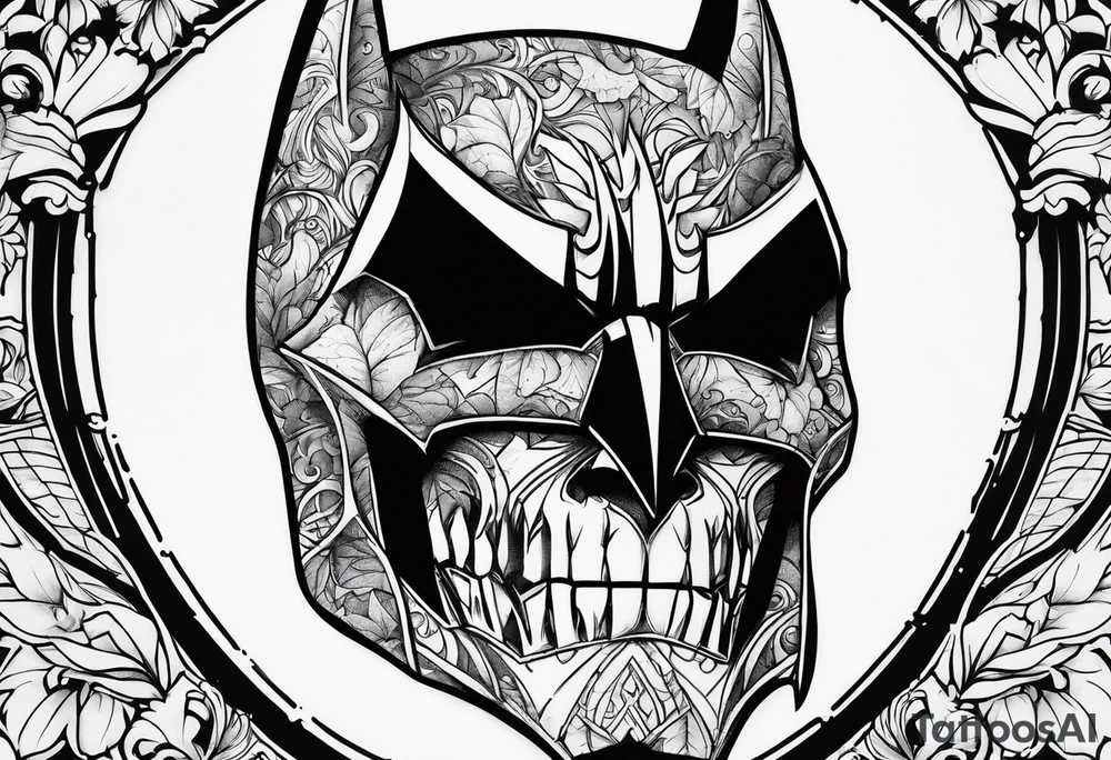 batman skull tattoo idea