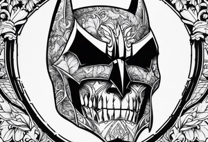 batman skull tattoo idea